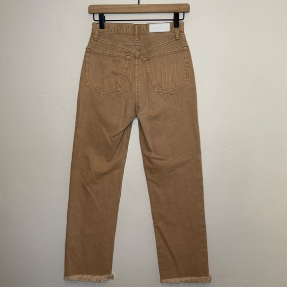 RE/DONE Original 70s Stove Pipe in Washed Khaki - Picture 8 of 9